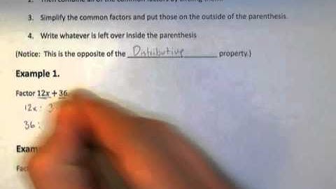 5.8b Factor Linear Expressions