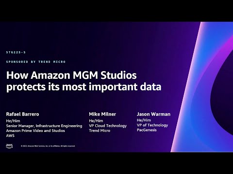 AWS re:Invent 2023 - How Amazon MGM Studios protects its most important data (STG225) Episode cover