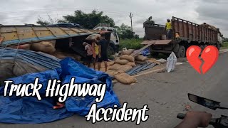 Riding With My Wife Harry🥰Ns200 Hyper Speed⚡Truck Highway Accident💔 @DraggerBoi