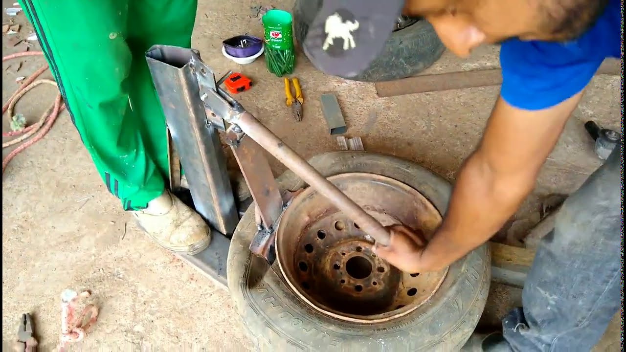 como fazer um descolador de pneus