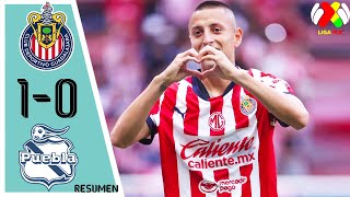 Guadalajara Chivas Vs Puebla 10 Resumen Y Goles  Liga Mx 2025 Jornada 16