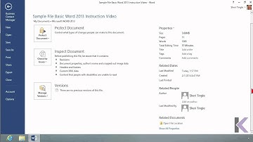 Microsoft Office Word 2013 Tutorial: Closing a Document and Exiting Word | K Alliance