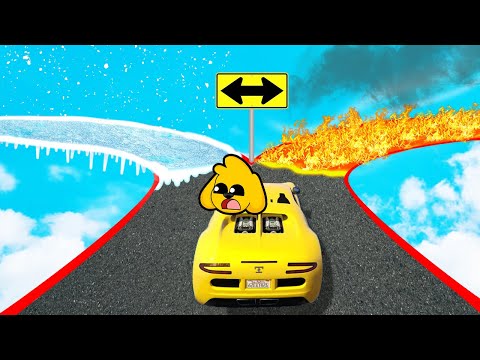 1000% IMPOSIBLE: RETO de HIELO Y FUEGO!! 🔥❄ MIKECRACK CARRERA GTA 5 ONLINE #8