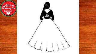 Beautiful Girl Drawing Easy Step by Step For Kids / How To Draw a Girl Drawing For Beginners !