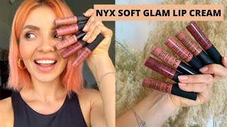 NYX SOFT MATTE LIP CREAM SHADES COMPARISON NUDE SHADES | liquid lipsticks |swatches + review screenshot 5