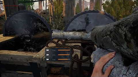 Derelicts WIP - Water gutters transporting logs to the sawmill - Unreal Engine 5 - Survival Co-op