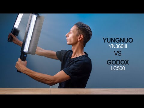 Какой постоянный свет для видео выбрать  YongNuo YN360 Vs Godox LC500