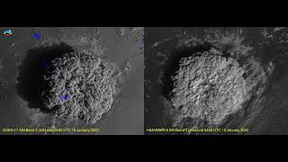 GOES-17/HIMAWARI 8 - Tonga Volcano Eruption