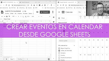 Crear eventos en Google Calendar desde Google Sheets