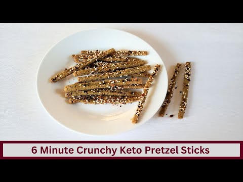 6 Minute Crunchy Keto Pretzel Sticks (Nut Free and Gluten Free)