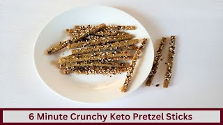 6 Minute Crunchy Keto Pretzel Sticks (Nut Free and Gluten Free)