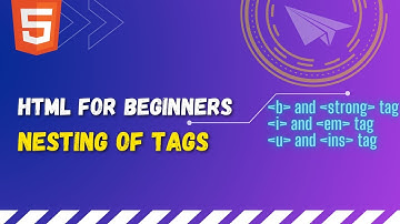 09 Nesting of tags | Making a text bold, Italic, Underlined together