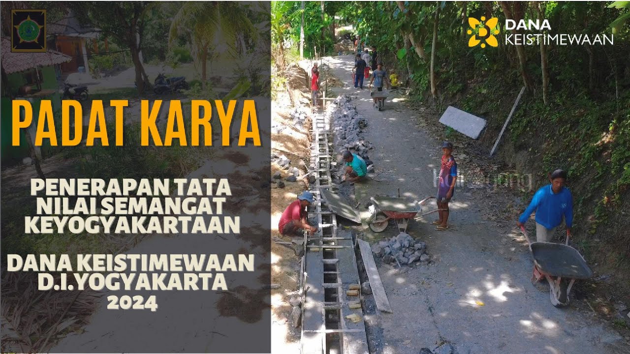 Padat Karya Penerapan Tata Nilai Semangat Keyogyakartaan di Padukuhan Kleben Kaliagung