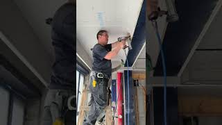 Drywall Ceiling Installation on Site#usashorts #diyhomeimprovement