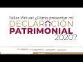 Soy Docente: TALLER VIRTUAL: ¿CÓMO PRESENTAR MI DECLARACIÓN PATRIMONIAL 2020?