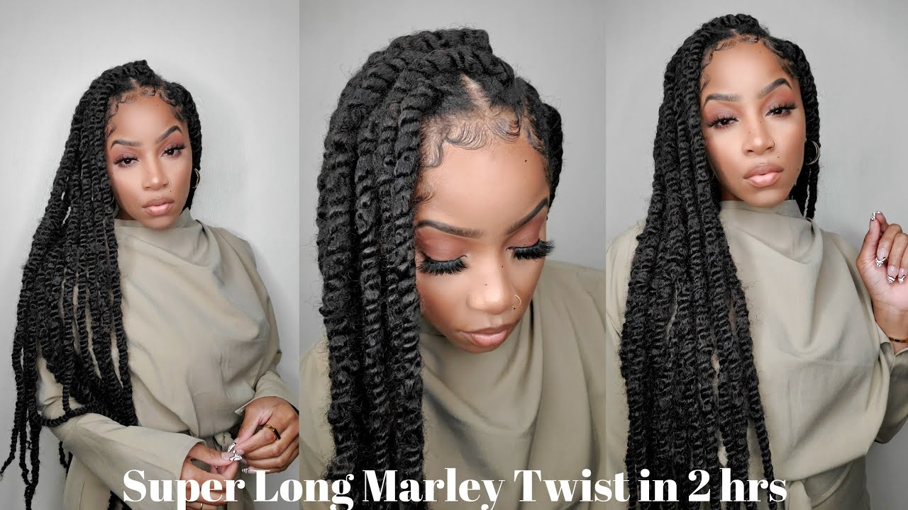 Extra Long Marley Twists in 2 hrs | NO Rubberbands🚫Crochet Method | SharronReneé