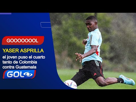 Vea el gol de Yaser Asprilla, Colombia vs Guatemala, en partido preparatorio