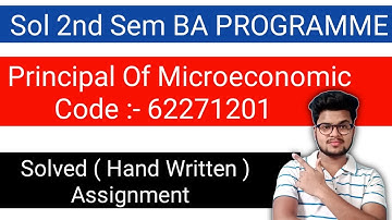 Sol Ba Programm Principal Of Microeconomic Assignment 2021 | Du Sol 2nd Semester Solved Assignment