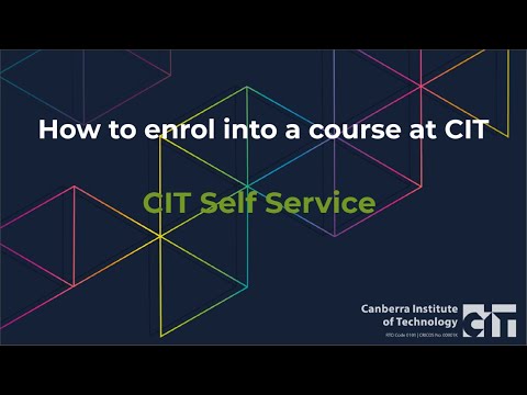 How to enrol into a course at CIT