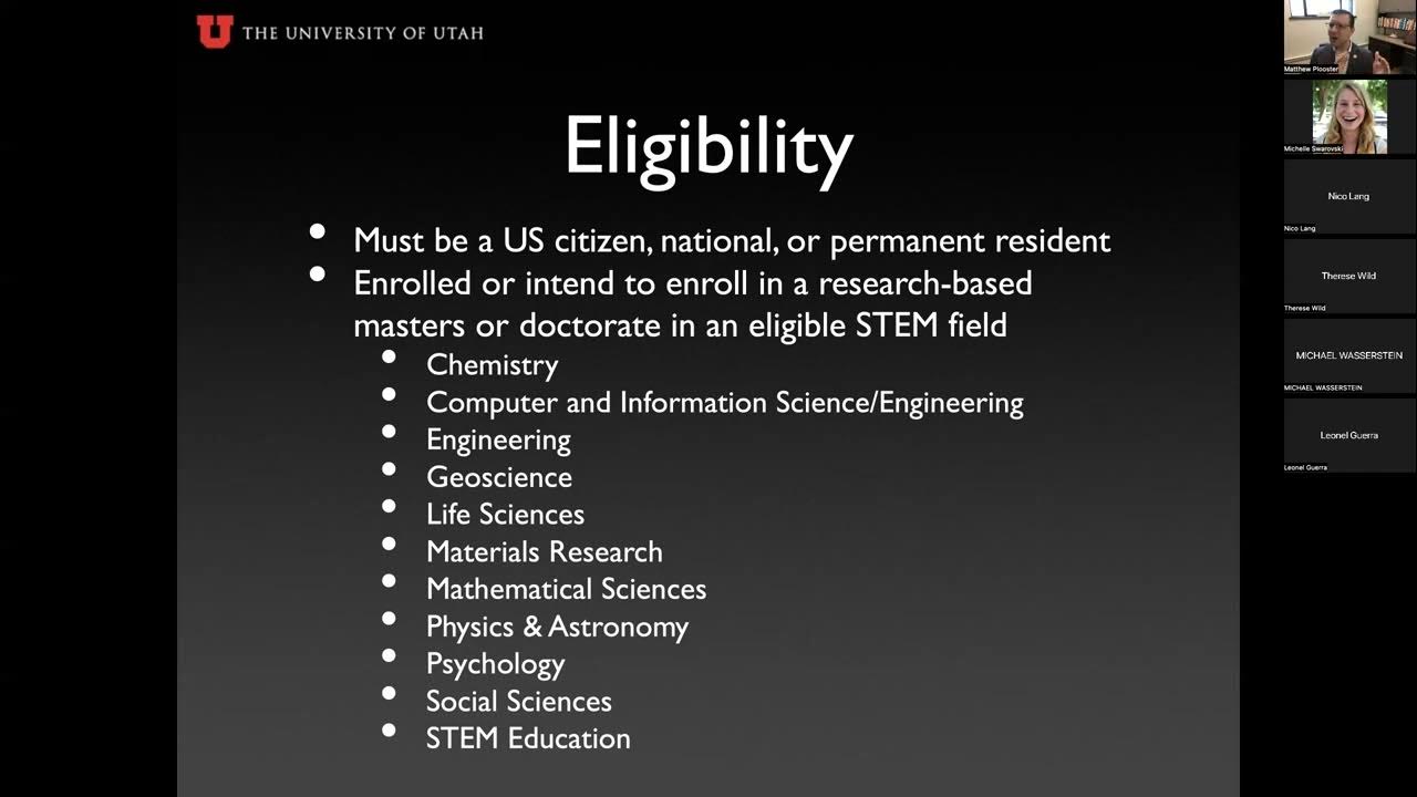 NSFGRFP Personal Statements 2022 University of Utah
