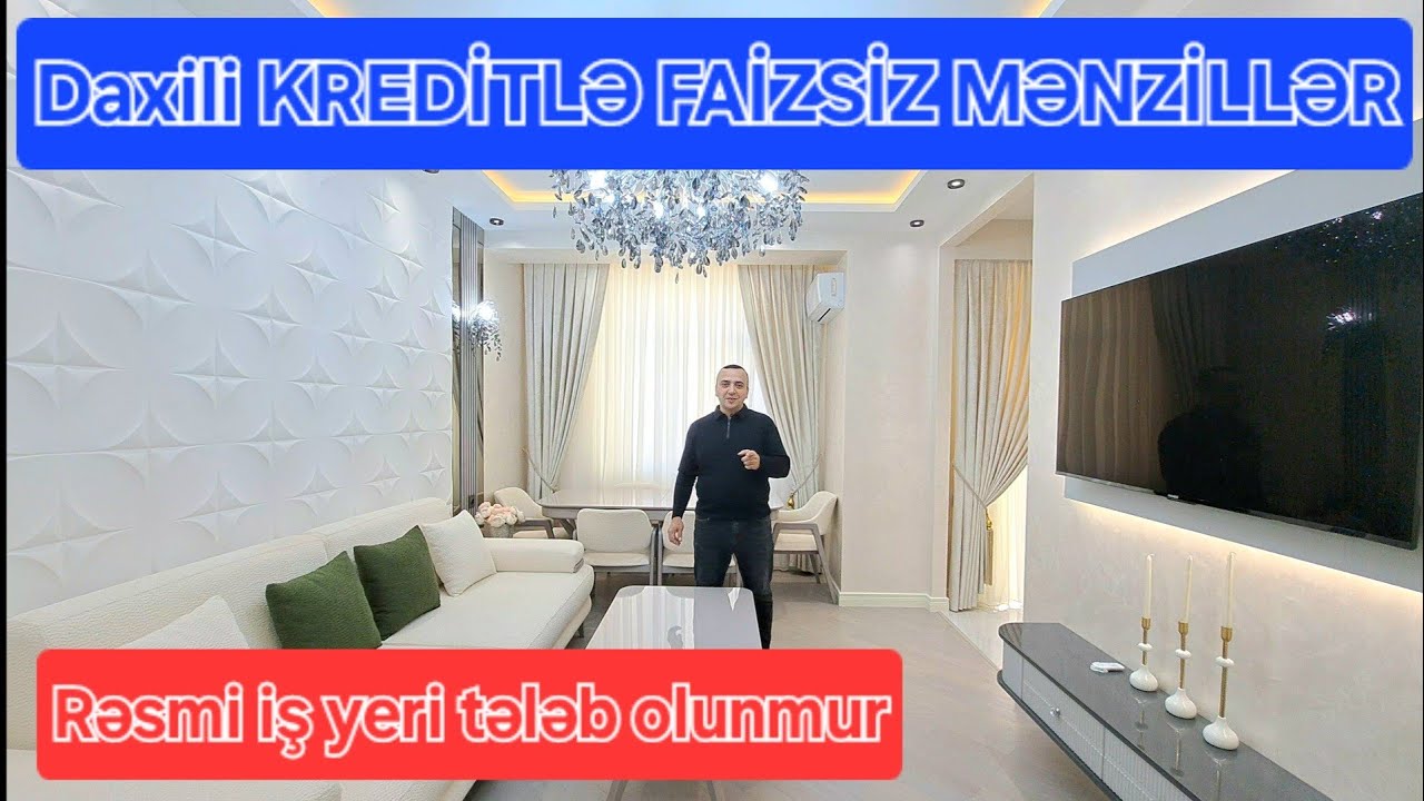 👉Daxili KREDİTLƏ faizsiz mənzillər satılır.077-546-96-96 Əşrəf bəy