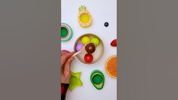 Thumbnail of Sort & Learn Colors & Fruits! 🥝🥑 Fun Educational Activity for Toddlers #toddlers #shorts