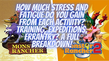 Monster Rancher 2 DX How much stress and fatigue from each activity! Training, Expedition, Errantry!