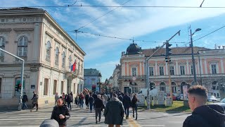 short impression Belgrade Kalemegdan Serbia 2023 , sunny day