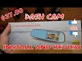 Amazon/Dash cam install and review 1080p dual camera rear view mirror display
