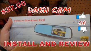 Amazon/Dash cam install and review 1080p dual camera rear view mirror display screenshot 4