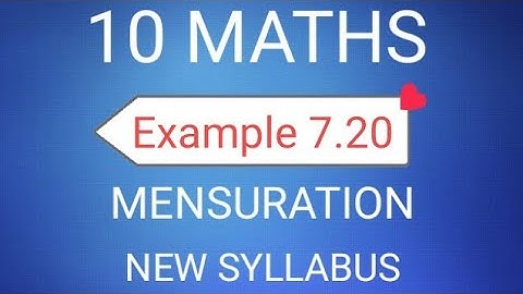 TN Class 10th Samacheer Maths | SSLC Maths | Example 7.20 | Mensuration | New Syllabus |