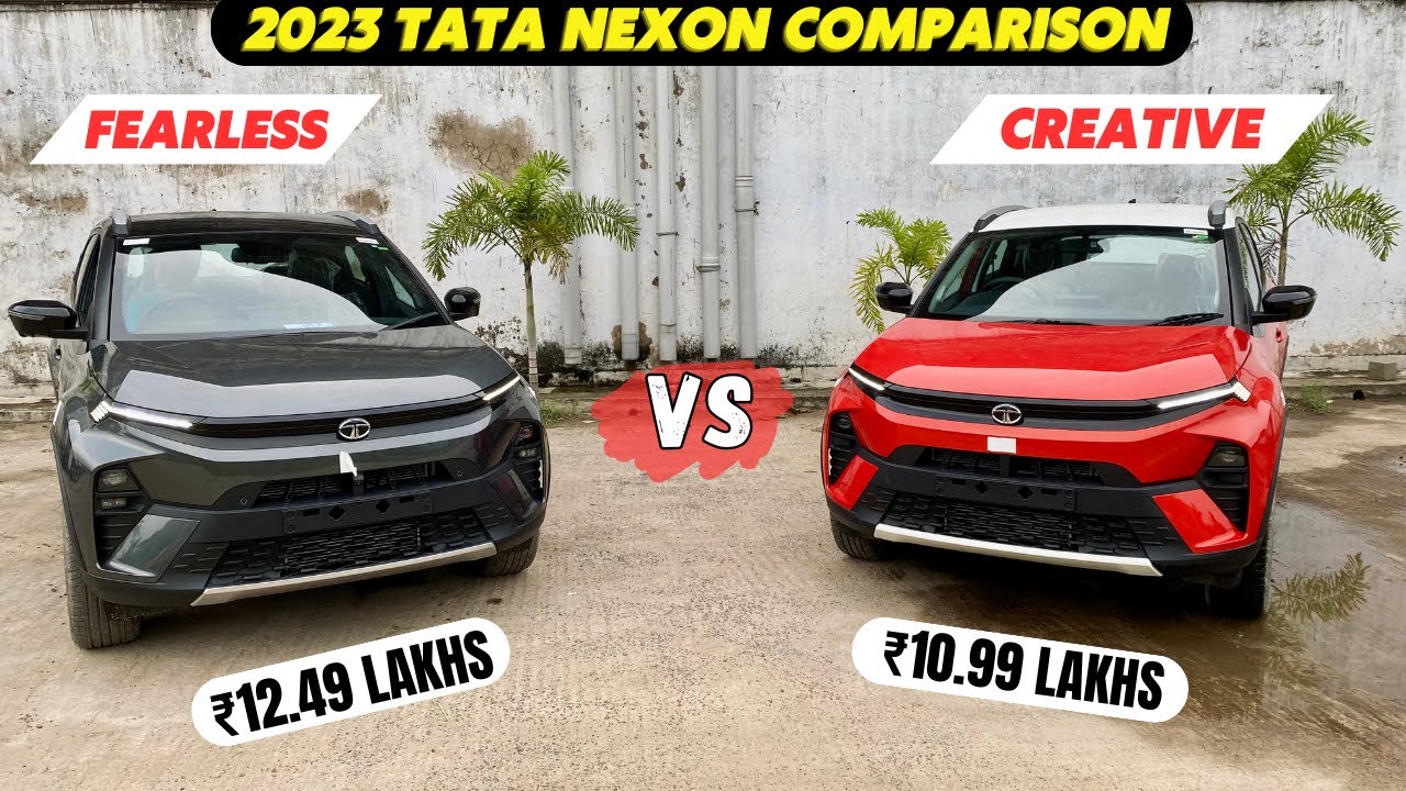 Tata Nexon Facelift ✅ Fearless Vs Creative Comparison | Which is best for you? 🤔 |