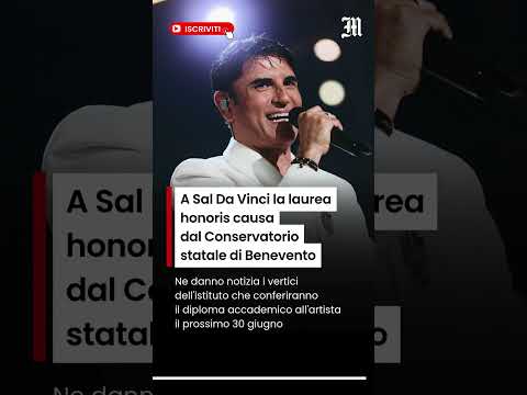 Video A Sal Da Vinci la laurea honoris causa dal Conservatorio statale di Benevento