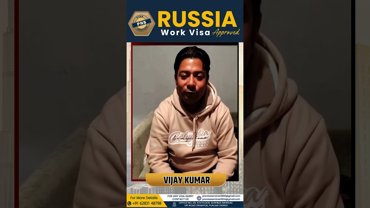 Another client . Another success story! we helped him secure his Russia work visa without stress ..