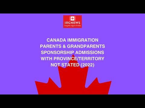 Canada: Parents & Grandparents Sponsorship Admissions with Province/Territory Not Stated (2023)