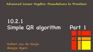 10.2.1 Simple QR algorithm, Part 1