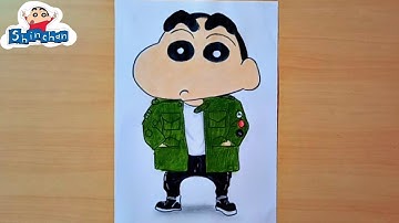How to draw ShinChan step by step || Color Drawing Shin-Chan Nohara YOO!