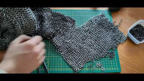 Making 12th Century Mail Hauberk. Day 5 Arms
