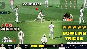Real Cricket Swipe 100% Working Bowling Tricks! Test Match Wickets Tricks😲