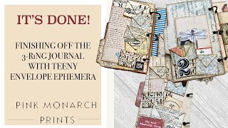 TeenyTiny Envelope Ephemera in a Mini 3Ring Junk Journal! The Final Flip Through w/ Pink Monarch