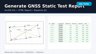 Generate GNSS Static Test Report (ArcGIS Pro Tool) | HTML Report + Baseline QC