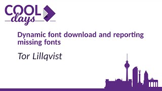 Dynamic Font Download and Reporting Missing Fonts in #CollaboraOnline by Tor Lillqvist 🆒 #COOLDays
