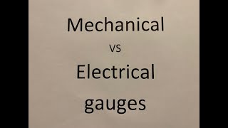 Mechanical vs Electrical gauges