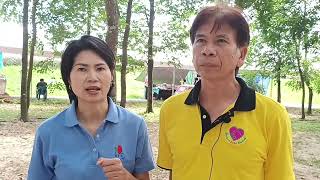 วันวิสา บริบูรณ์พานิชและศราวุธ ภูมินอก บีบี กรีนฟาร์ม ฉะเชิงเทรา ให้สัมภาษณ์สื่อเรื่องการตลาด