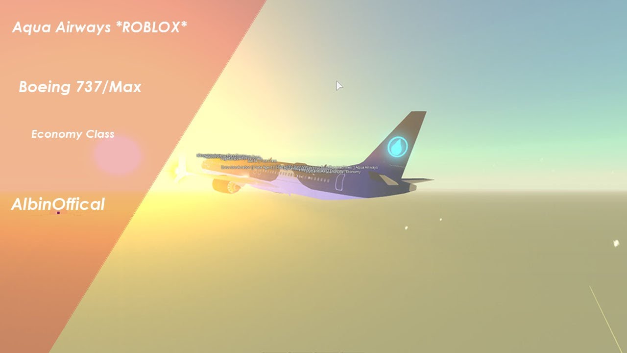 Roblox Flight Aqua Airways Boeing 737 Max Economy Class Youtube - 737 max roblox