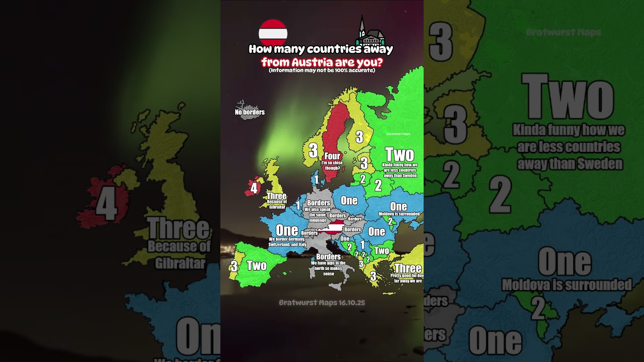How many countries away from Austria are you🇦🇹? 