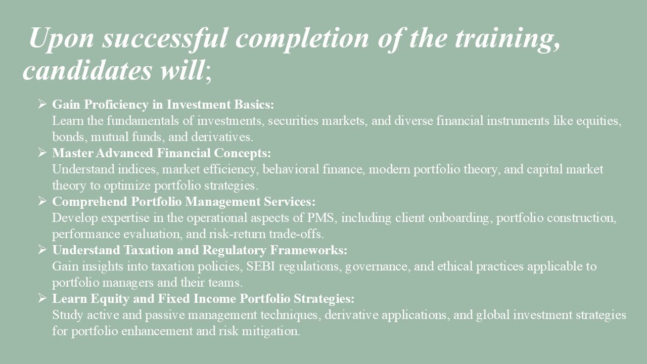 NISM-Series-XXI-B Portfolio Management Services – Managers Certification | ICAPITAL Academy