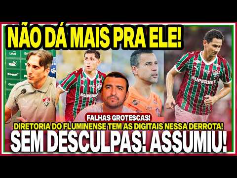 Zubeldia rebate críticas da torcida e assume responsabilidades no Fluminense