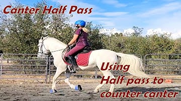 Using Canter Half-Pass to Counter Canter exercise - #dressage - #vlog 153