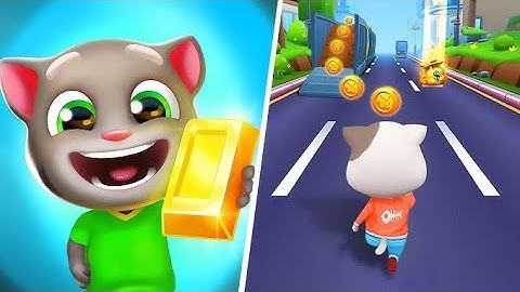 TALKING TOM GOLD RUN VS CAT RUNNING :DECORATE HOME GAMEPLAY